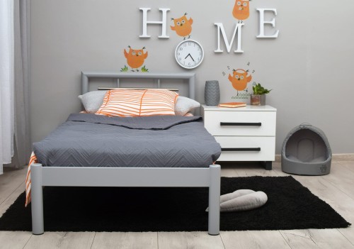 Łóżko metalowe MAXIMUS z niskim przodem