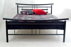 Łóżko metalowe SAKO 140x200 – dostępne od ręki | styl japoński