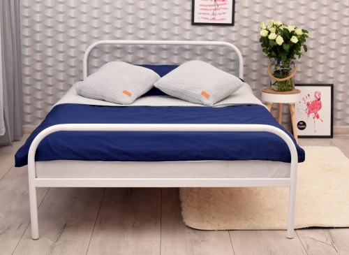 Pojedyncze proste nowoczesne i minimalistyczne łóżko metalowe POPI