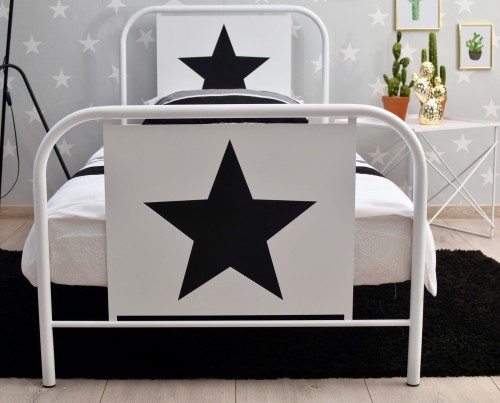 Młodzieżowe łóżko metalowe BEDSTAR COLOR BLACK