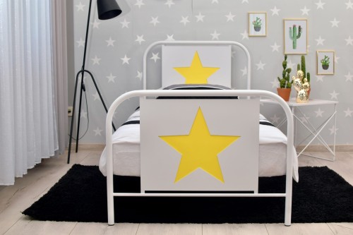 Młodzieżowe łóżko metalowe BEDSTAR COLOR YELLOW