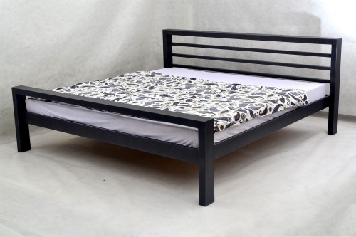 FLORIAN dwuosobowe masywne łóżko metalowe