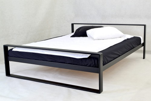 Dwuosobowe, nowoczesne łóżko metalowe QUADRO