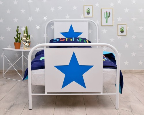 Łóżko metalowe BEDSTAR COLOR BLUE