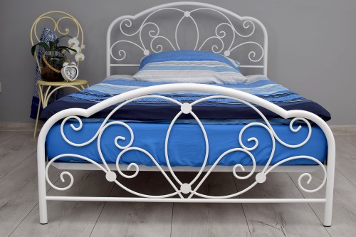 Pojedyncze łóżko metalowe GLAMOUR w rozmiarze 120x200 cm