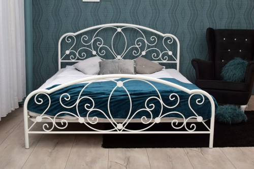 Podwójne łóżko metalowe GLAMOUR 160x200 cm