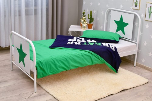 Młodzieżowe łóżko metalowe BEDSTAR COLOR GREEN