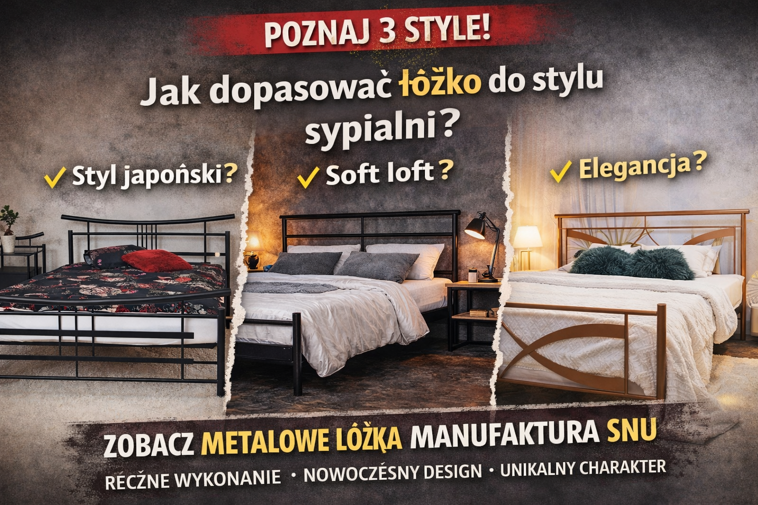 Jak dopasować łóżko do stylu sypialni? Japandi, soft loft czy nowoczesna elegancja.