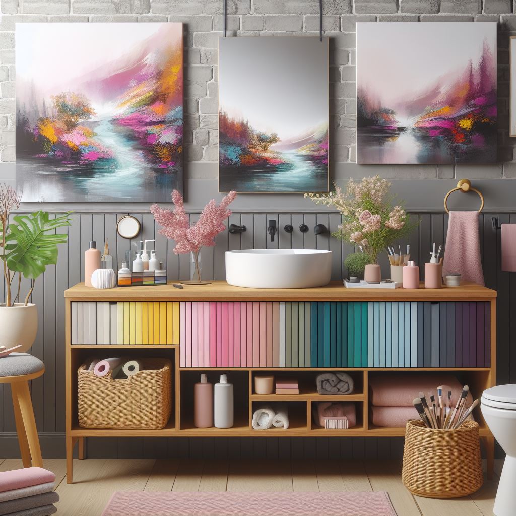 Kolory w łazience: Jak dopasować kolor konsoli pod umywalkę do reszty wnętrza